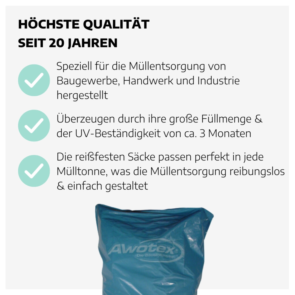 Müllsack blau 120 Liter - Typ 100