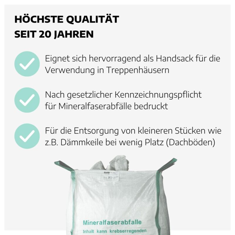 Big Bag Mineralwolle 90x90x120cm beschichtet