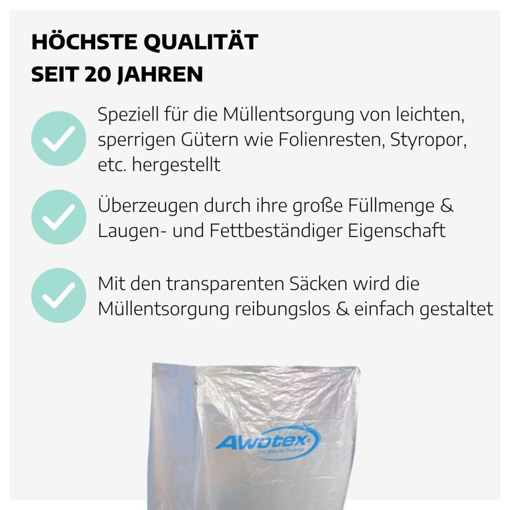 Foliensack 120x80x170 cm - 1 cbm