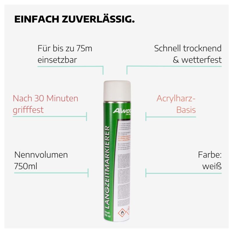 Langzeitmarkierer weiß 750 ml