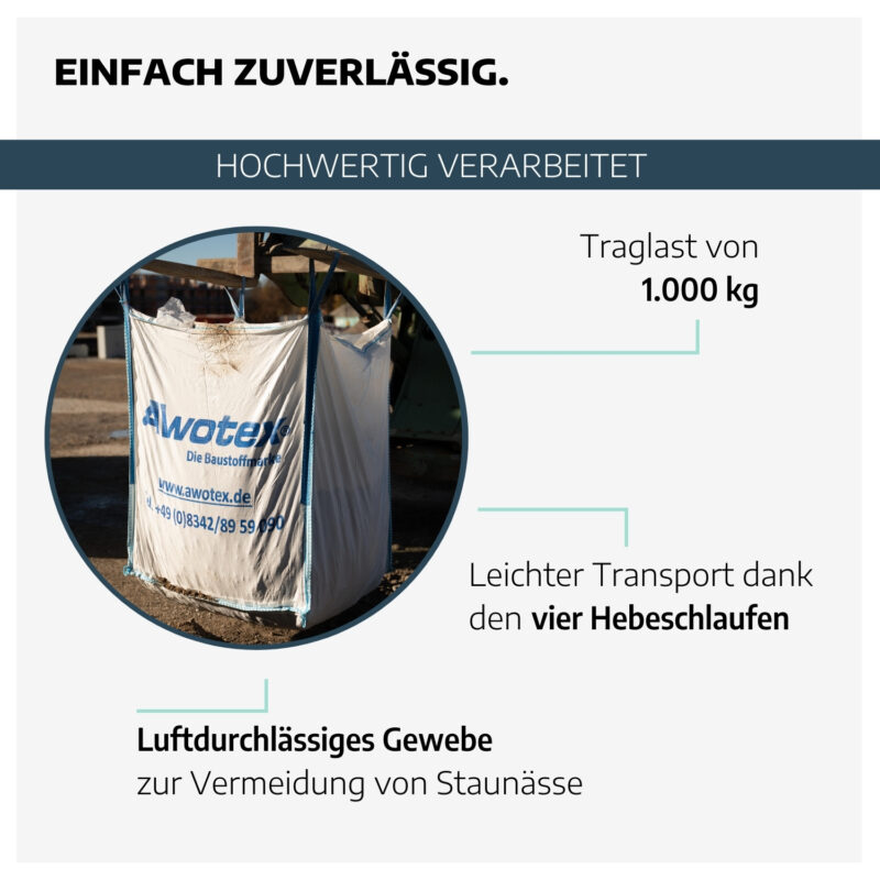 Big Bag 90x90x110 cm beschichtet