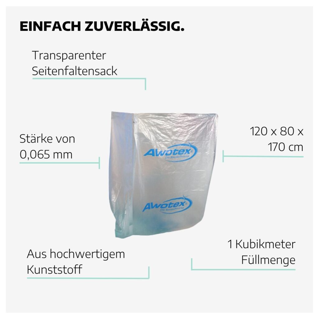 Foliensack 120x80x170 cm - 1 cbm