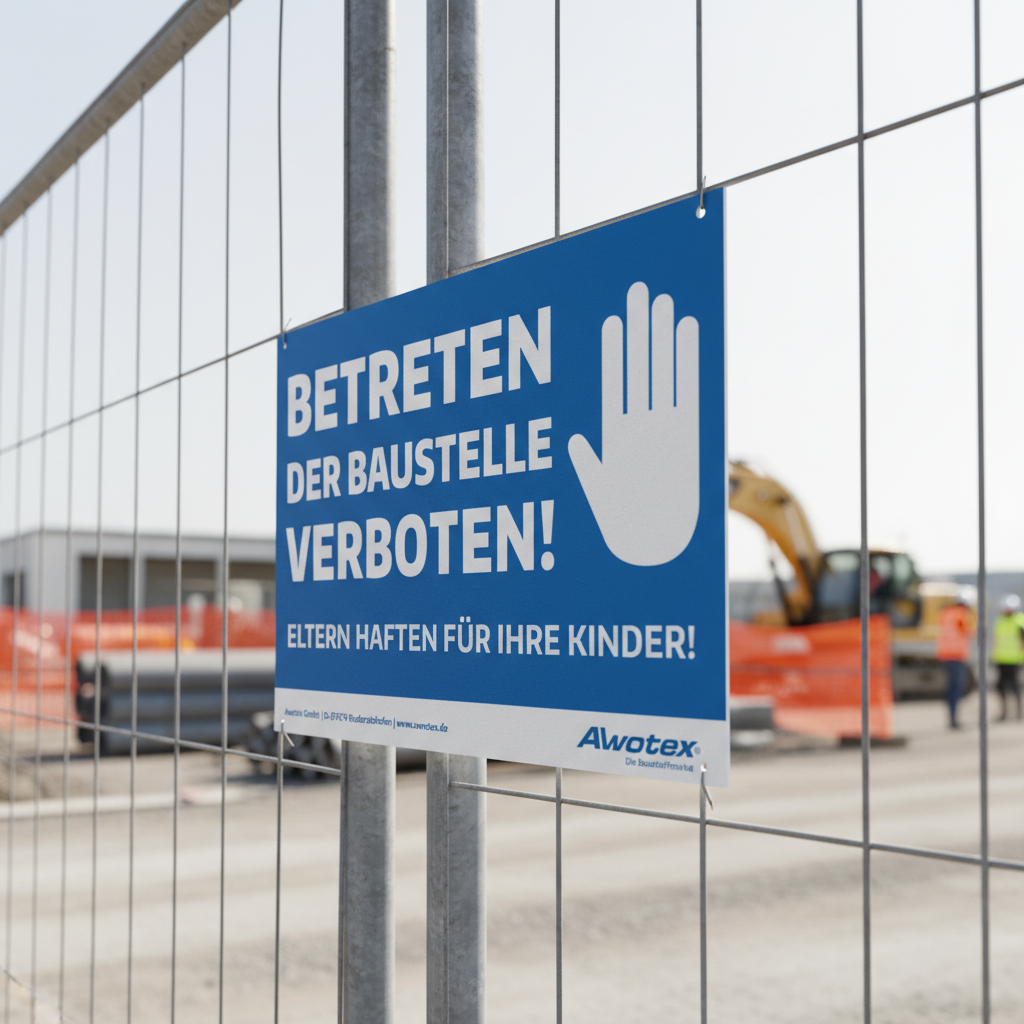 Baustellenschild „Betreten Verboten“