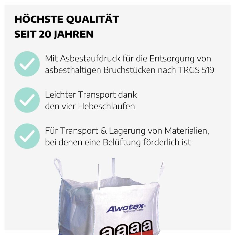 Big Bag 90x90x110 cm beschichtet