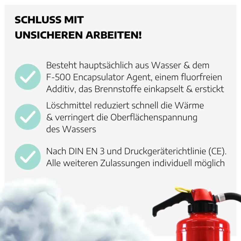 F-500 Feuerlöscher für Lithium-Ionen-Akkus, frostsicher