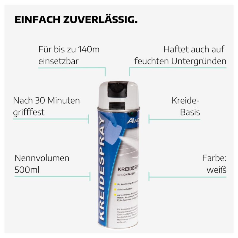 Kreidespray weiß 500 ml