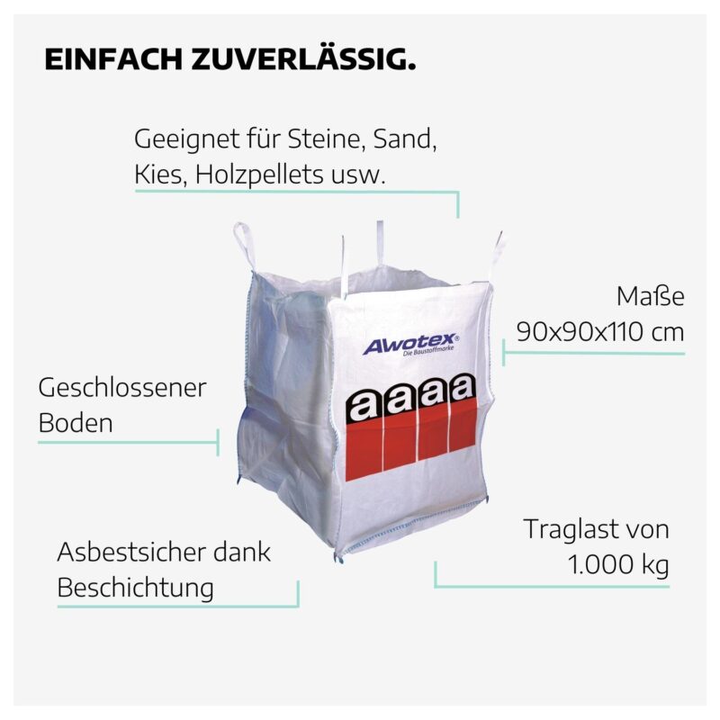 Big Bag 90x90x110 cm beschichtet