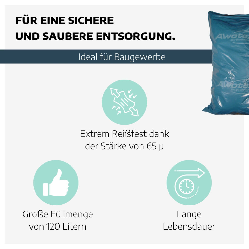Müllsack blau 120 Liter - Typ 100