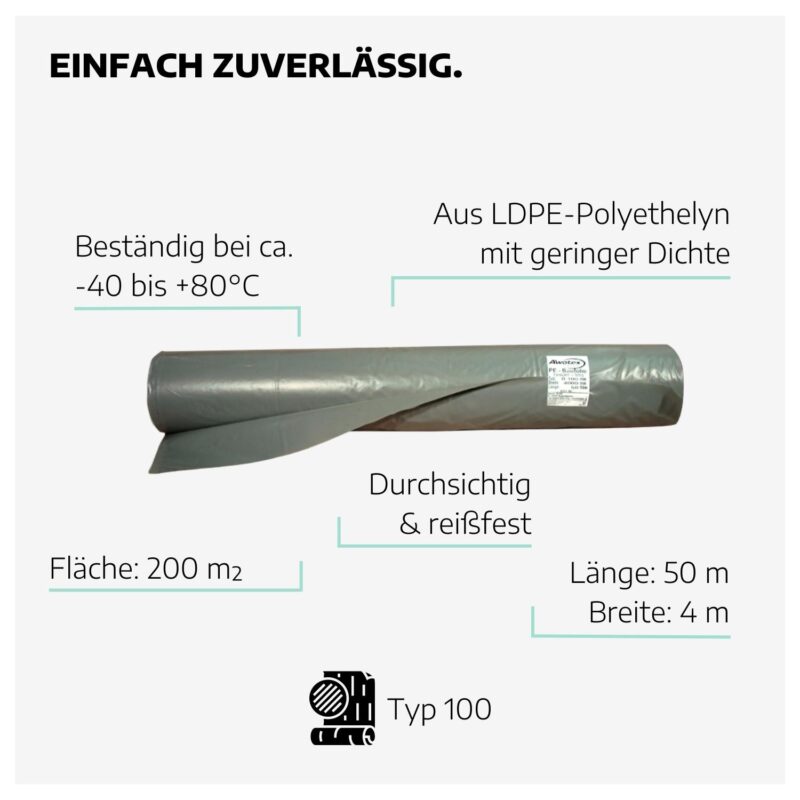 PE-Baufolie Typ 100 transluzent